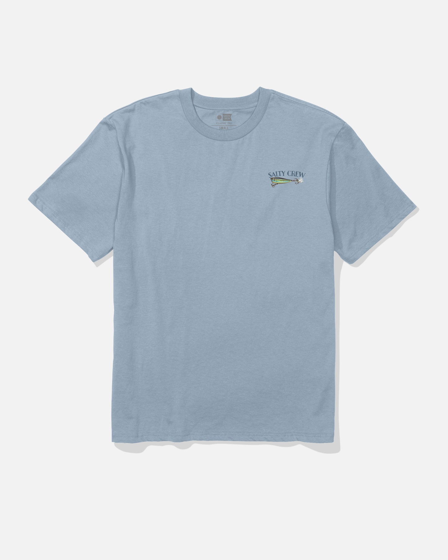 Front view of the Lure Gear Classic Tee - Blue Fog. 