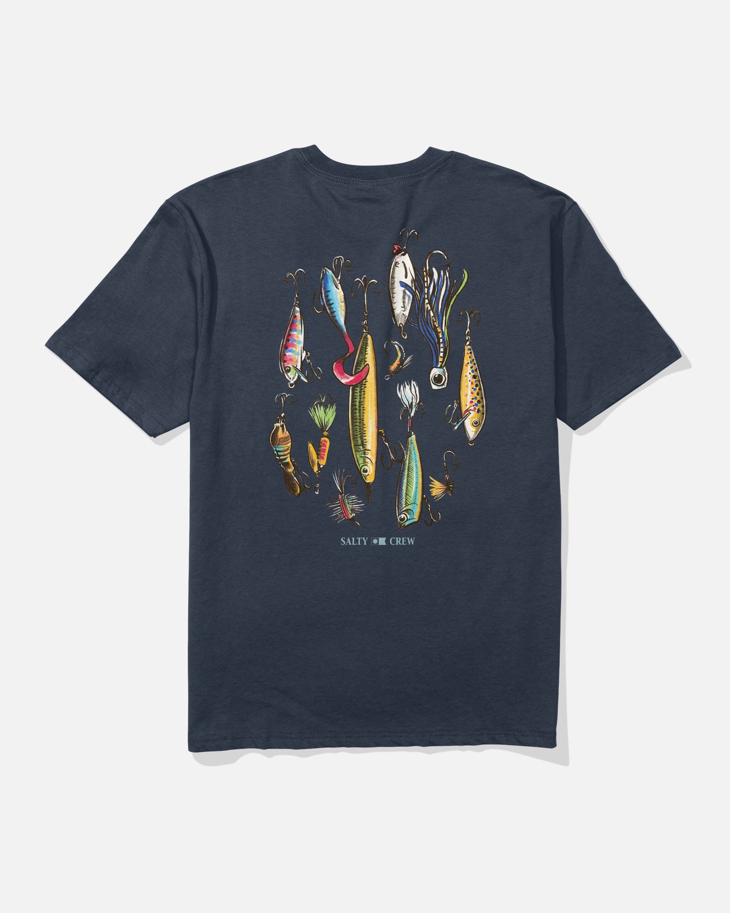 Back view of the Lure Gear Classic Tee - Navy. 