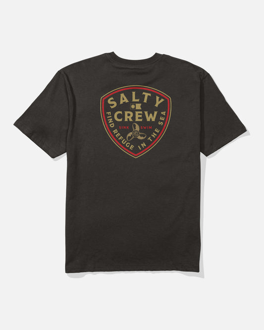 Back view of the Rotor Classic Tee - Black. 