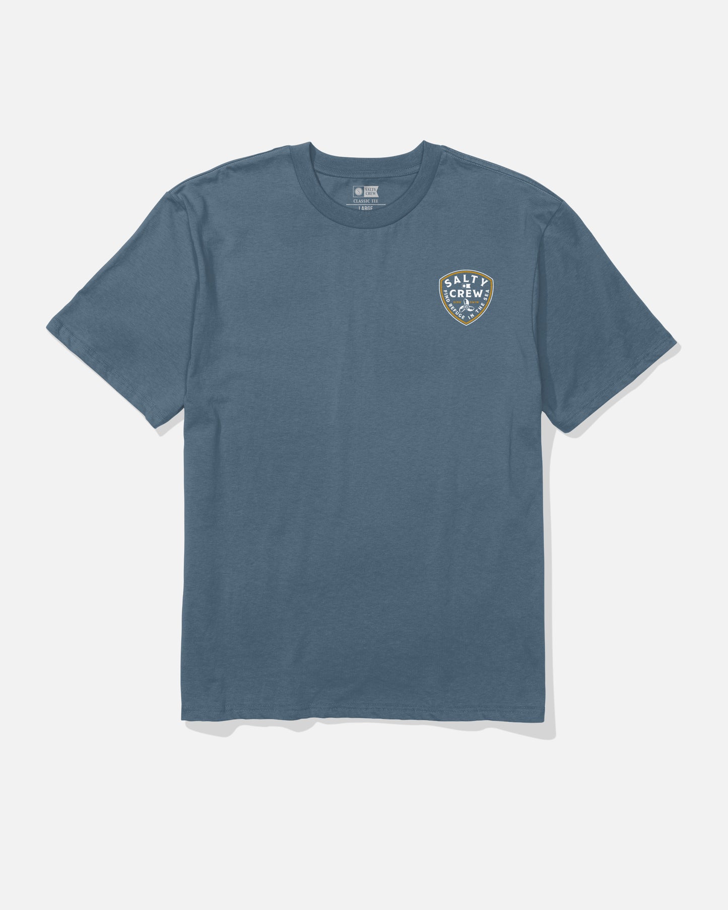 Front view of the Rotor Classic Tee - Slate. 