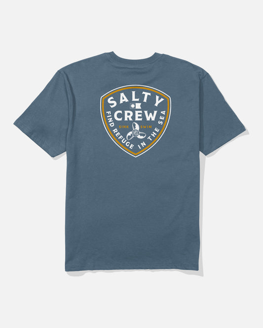 Back view of the Rotor Classic Tee - Slate.