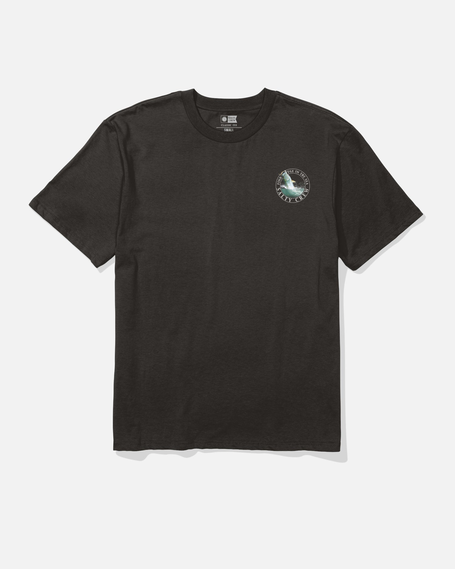 Front view of the Tarpon Classic Tee - Black. 