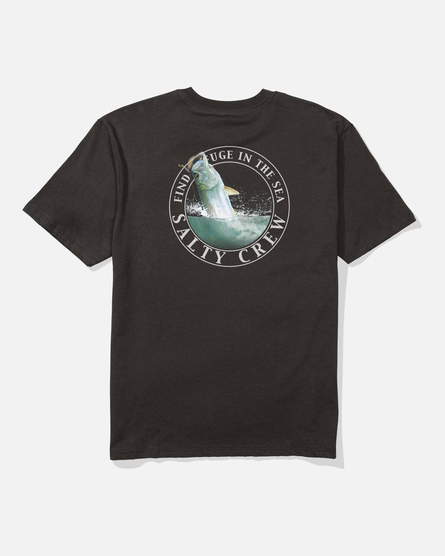 Back view of the Tarpon Classic Tee - Black. 