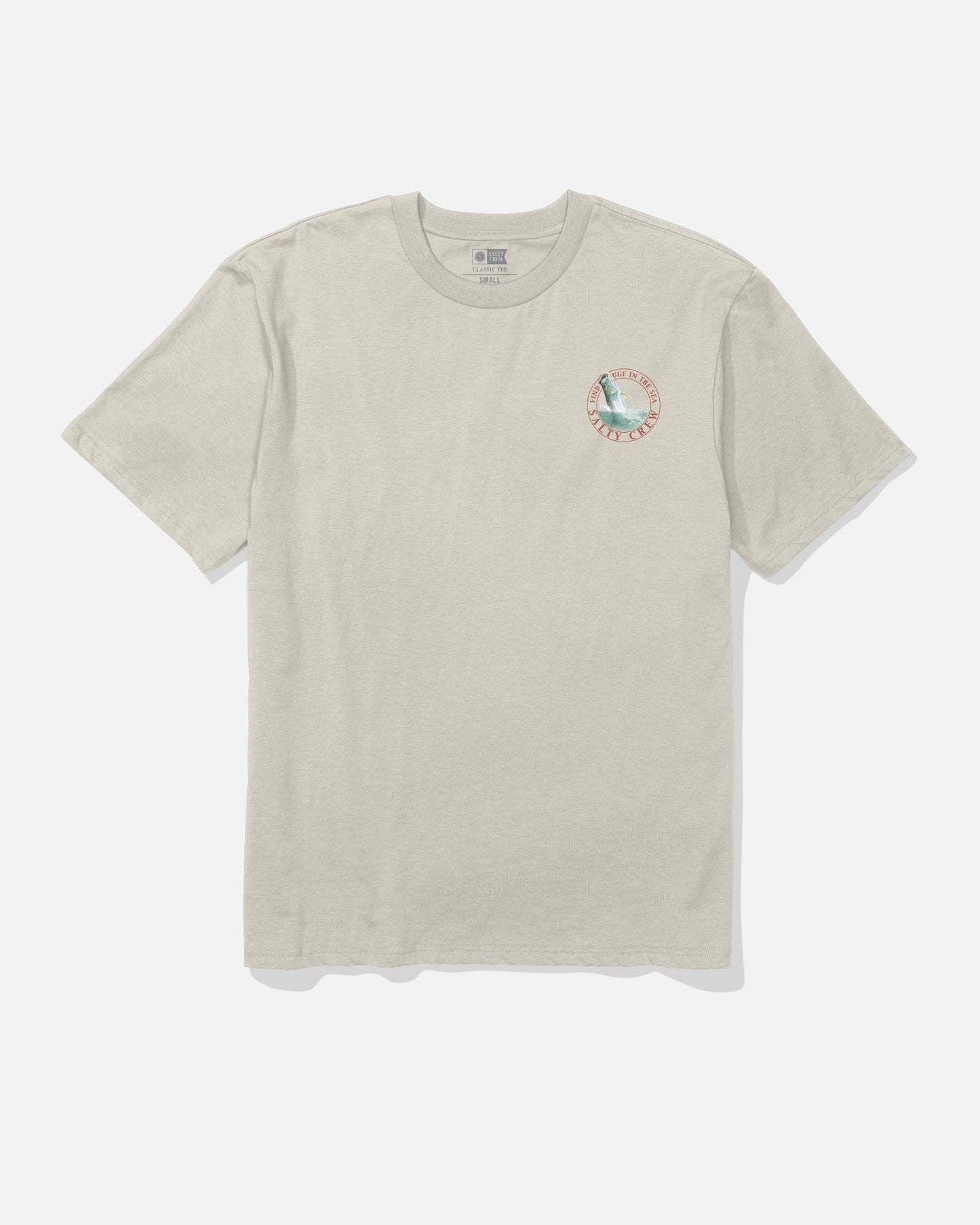 Front view of the Tarpon Classic Tee - Bone. 