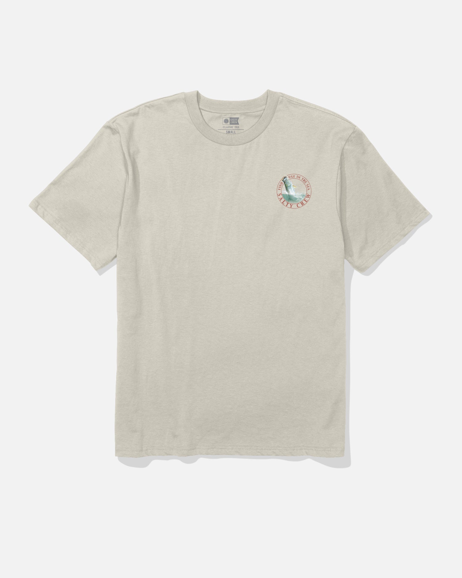 Front view of the Tarpon Classic Tee - Bone. 