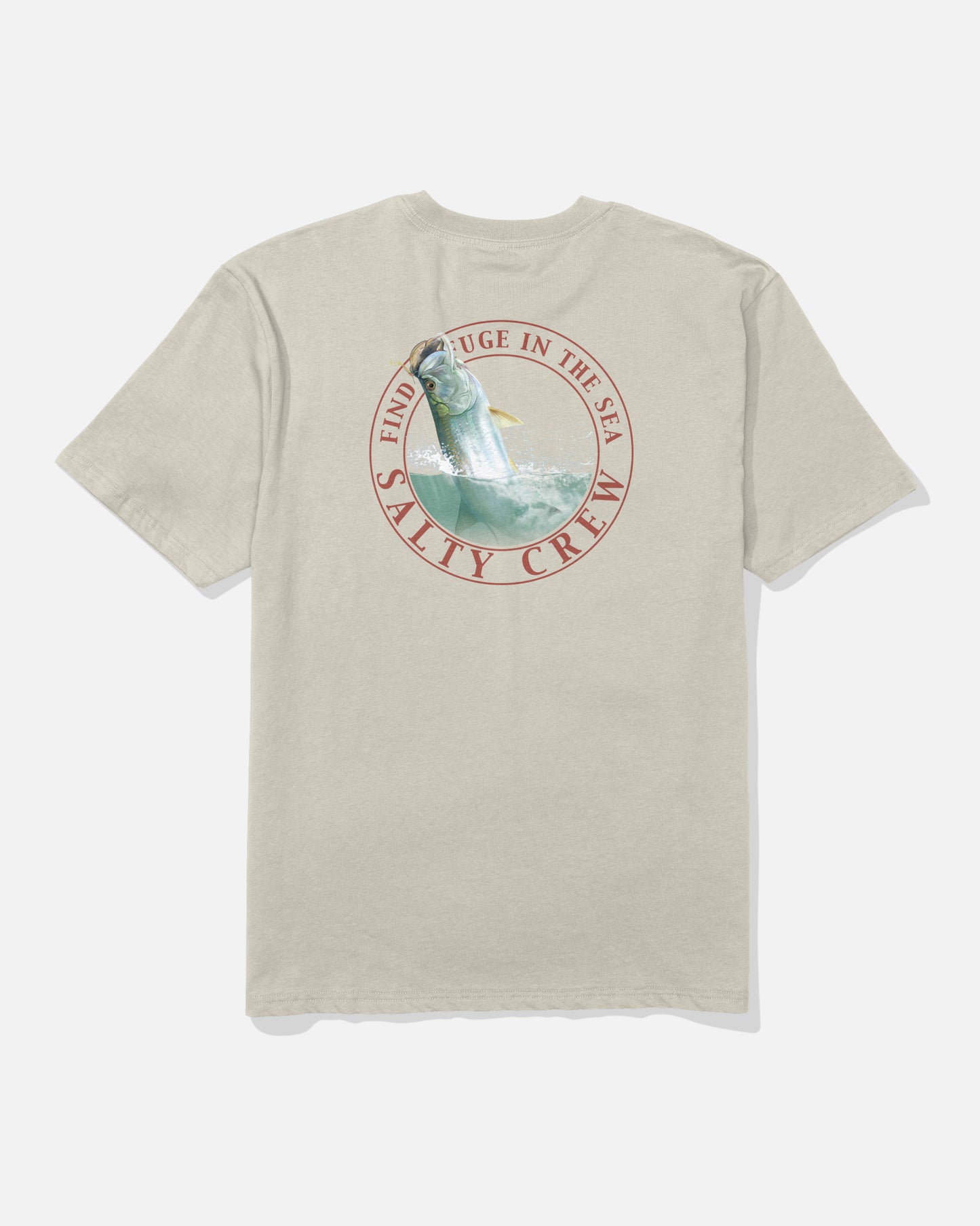 Back view of the Tarpon Classic Tee - Bone. 