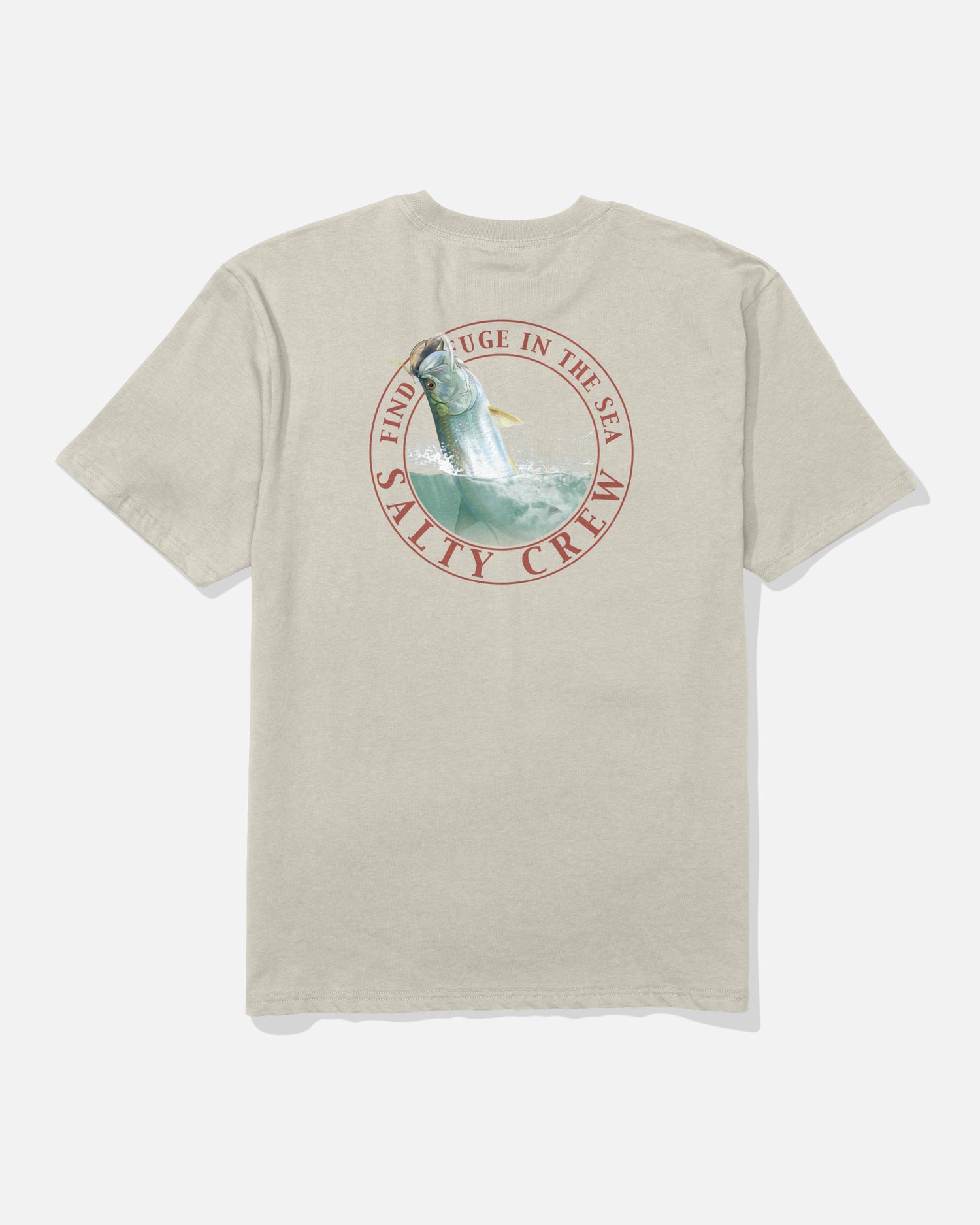 Back view of the Tarpon Classic Tee - Bone. 