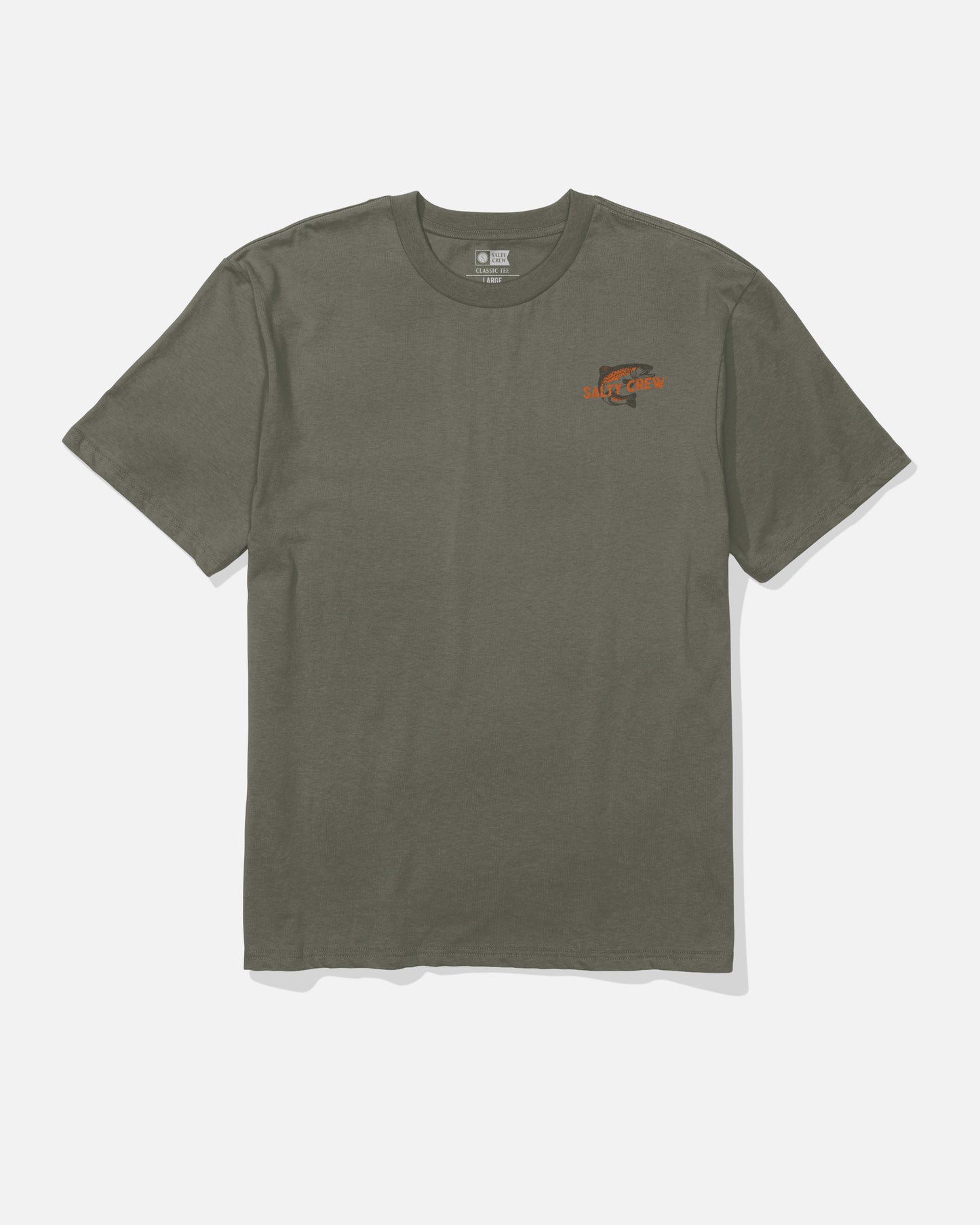 Front view of the Nature Classic Tee - Dusty Olive. 