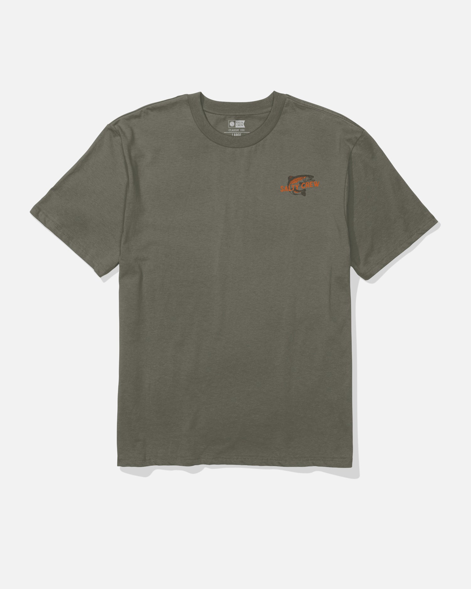 Front view of the Nature Classic Tee - Dusty Olive. 