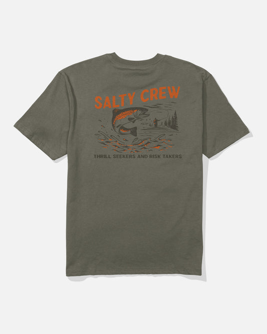 Back view of the Nature Classic Tee - Dusty Olive. 