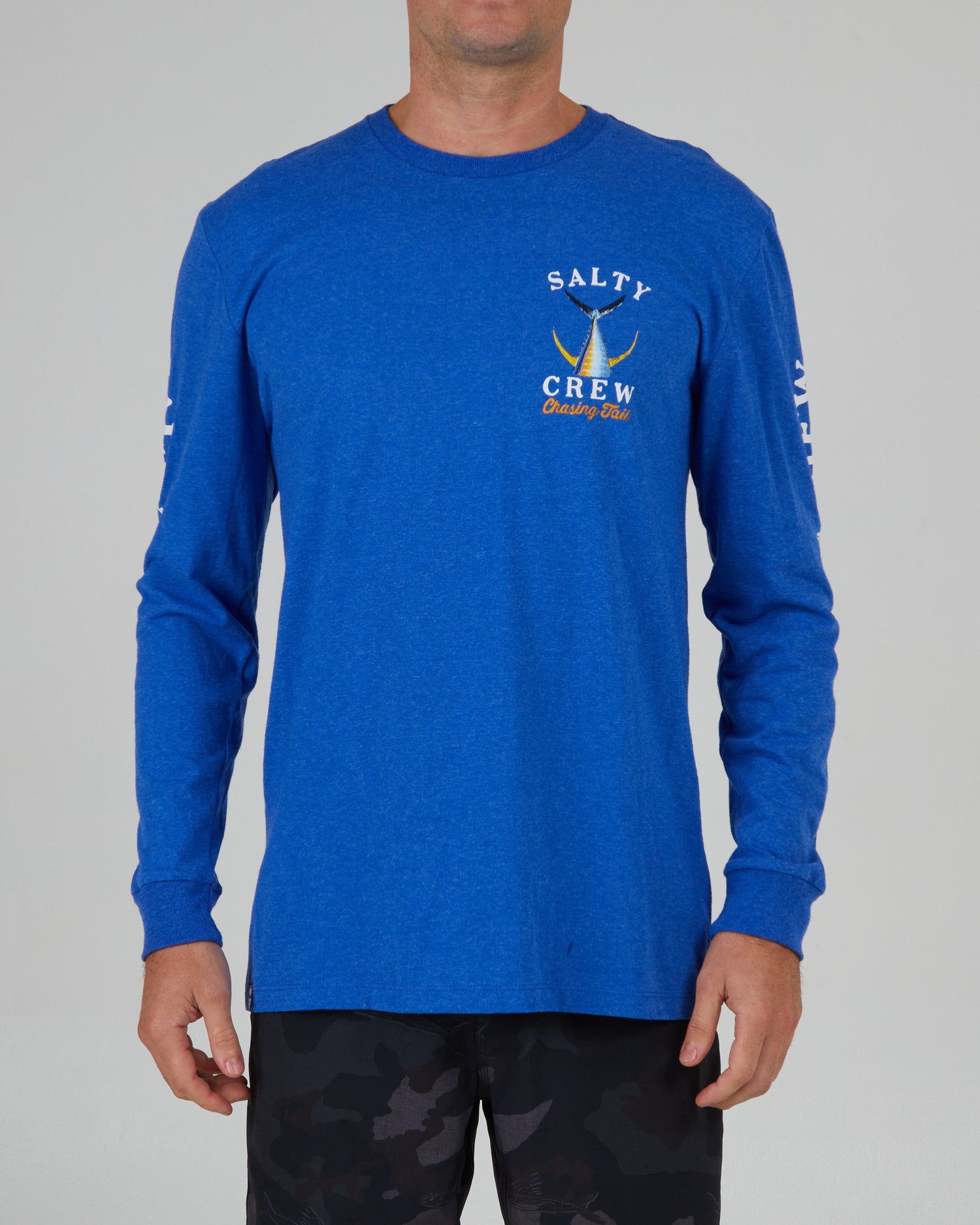 front view of Tailed Royal Heather L/S Standard Tee