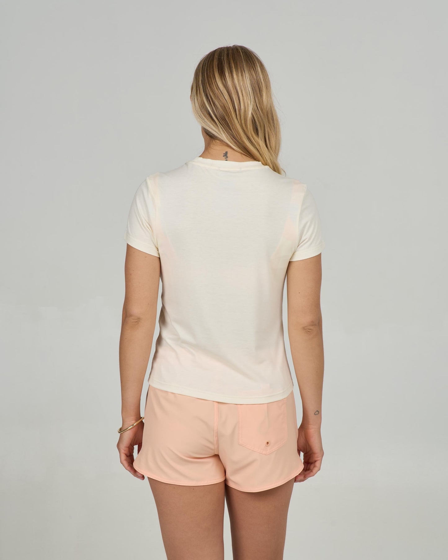 Back view of the Alpha Tech Tee - Off White. 