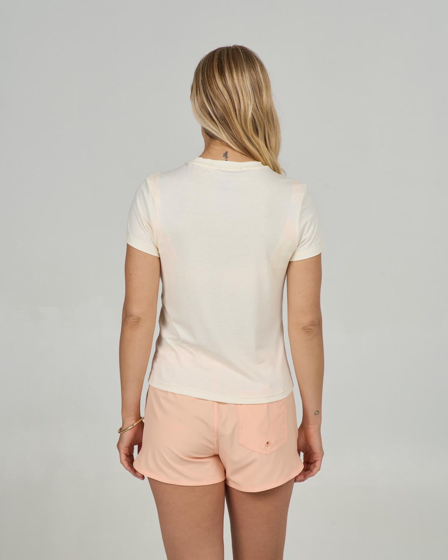 Back view of the Alpha Tech Tee - Off White. 