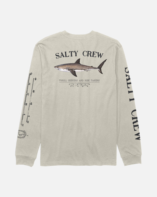 Back view of the Bruce Boys Long Sleeve Tee - Bone. 