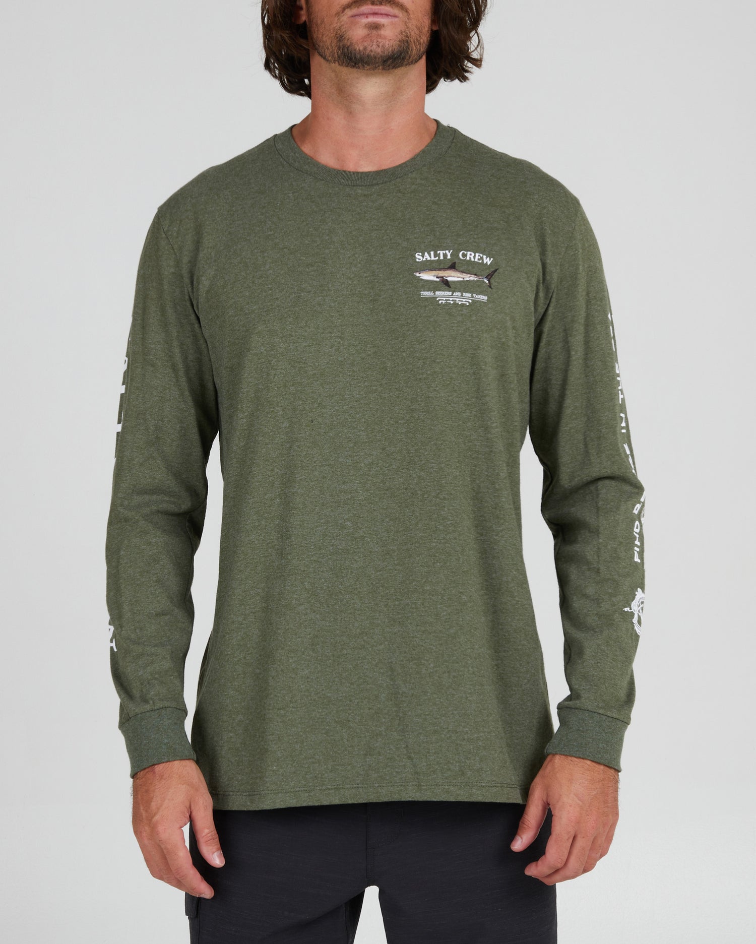 BRUCE STANDARD L/S TEE - Forest Heather