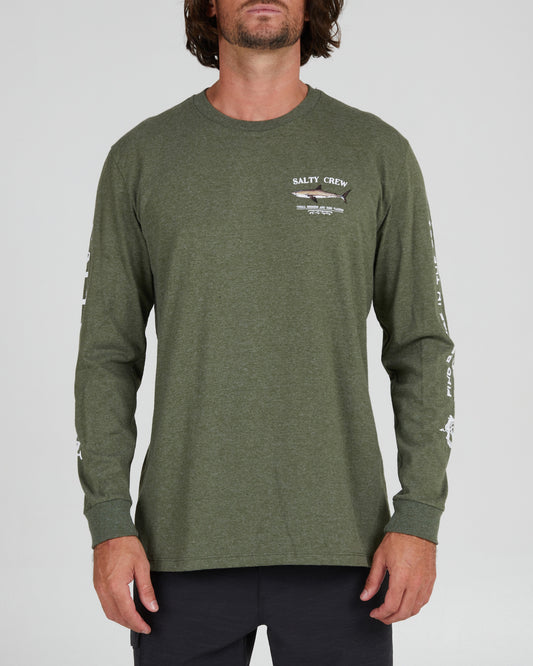 front view of Bruce Forest Heather L/S Standard Tee