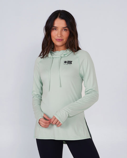 front view of Thrill Seekers Jade Hooded Sunshirt