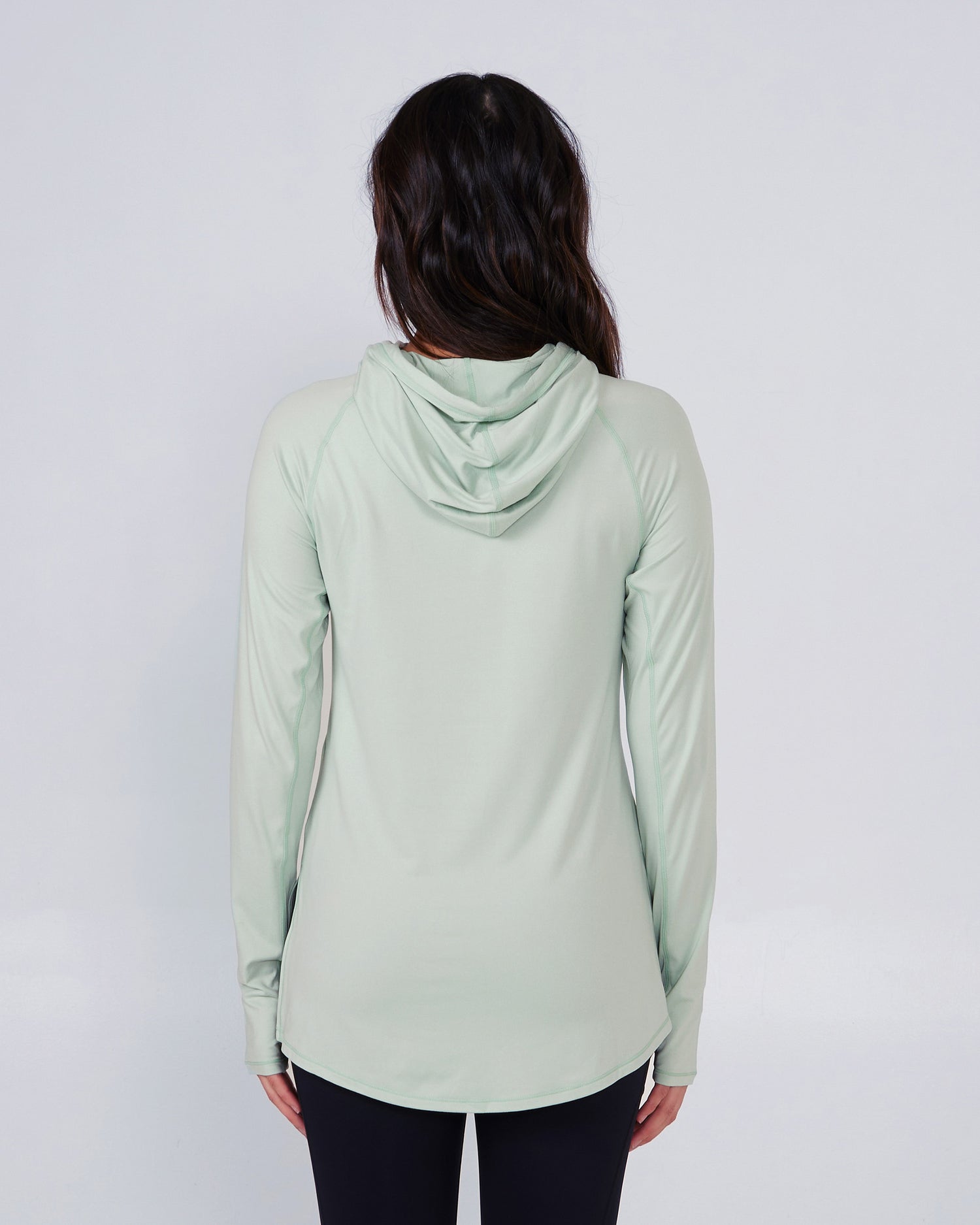 back view of Thrill Seekers Jade Hooded Sunshirt