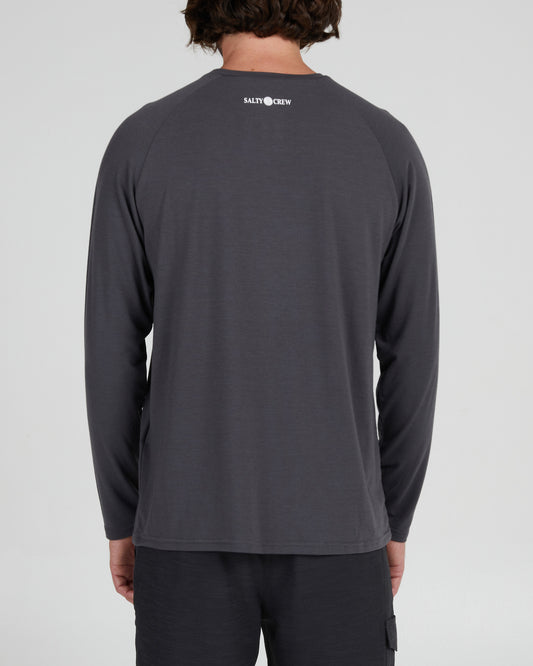 back view of Mariner UV Charcoal L/S Tee