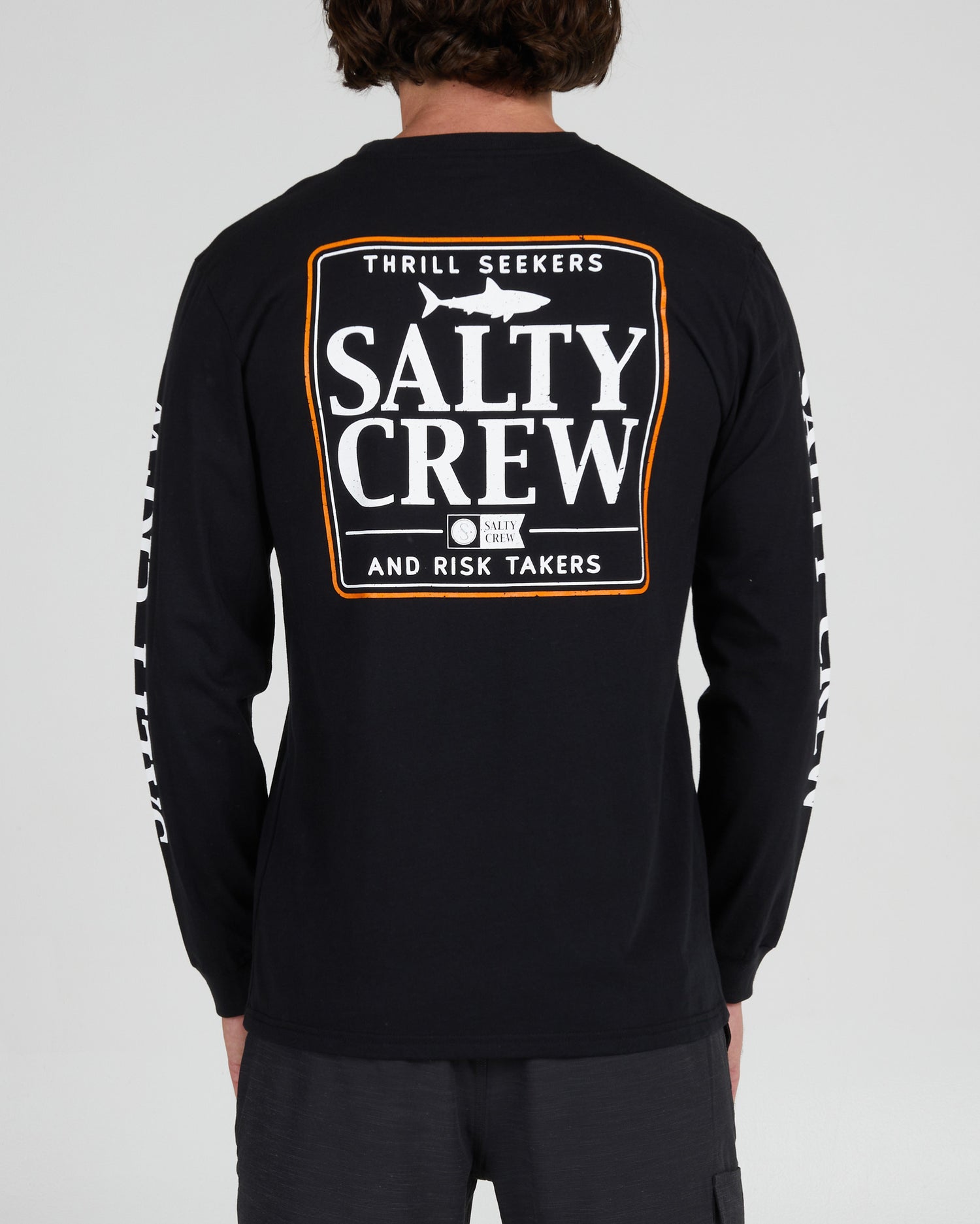 On body back of the Coaster Black L/S Premium Tee