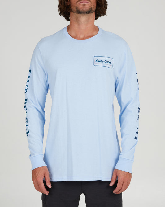 front view of Marina Light Blue L/S Standard Tee