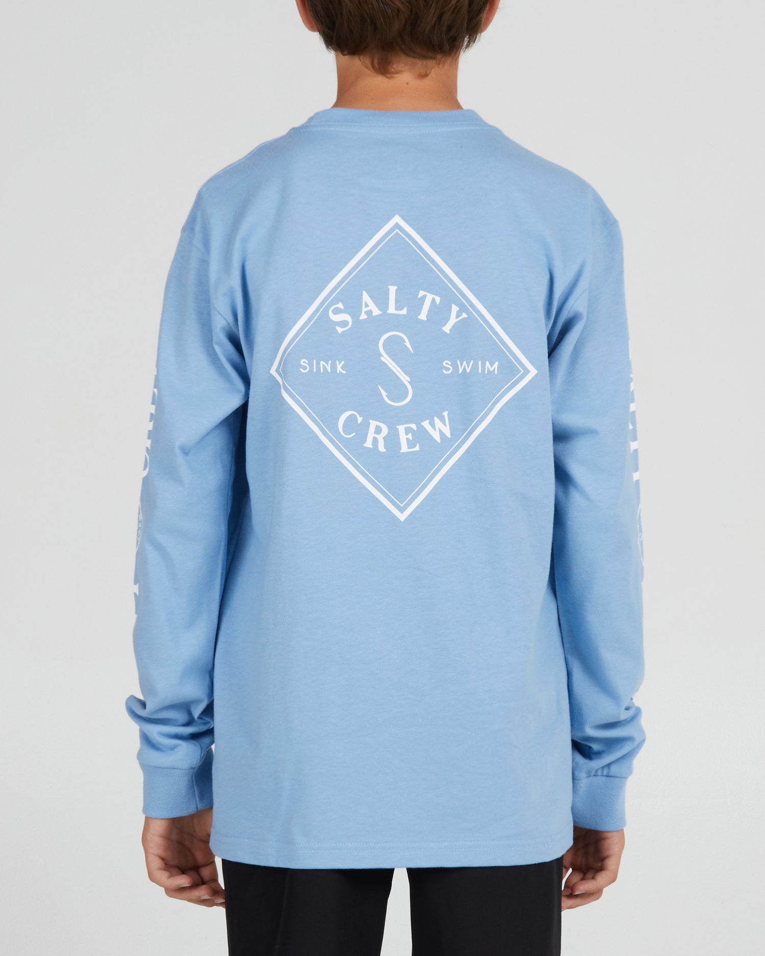 back view of Tippet Boys Marine Blue L/S Tee