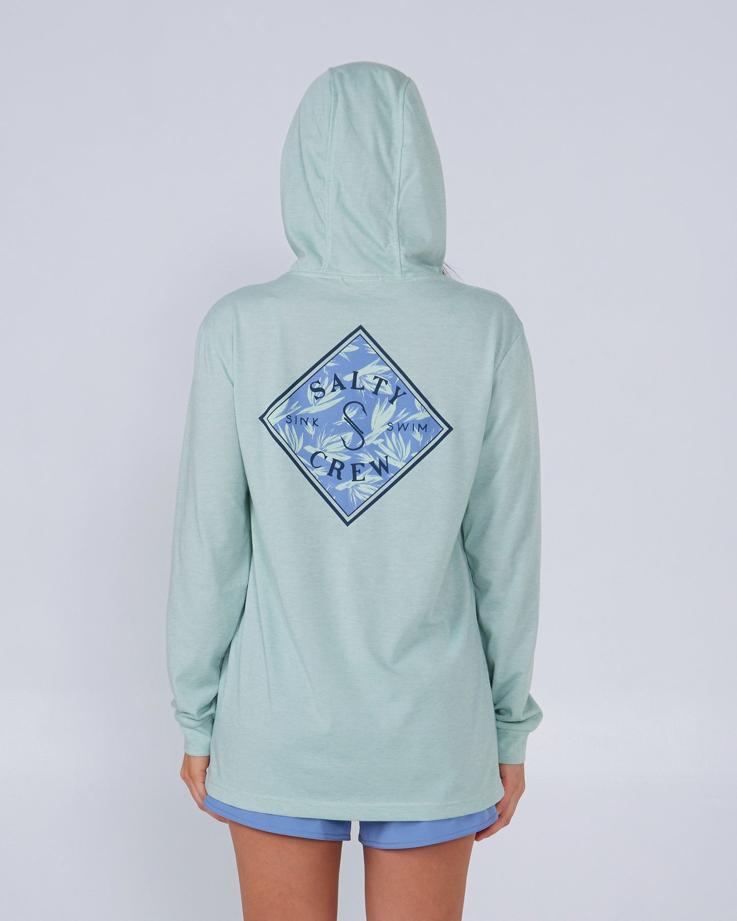 back view of Tippet Fill Jade Mid Weight Hoody