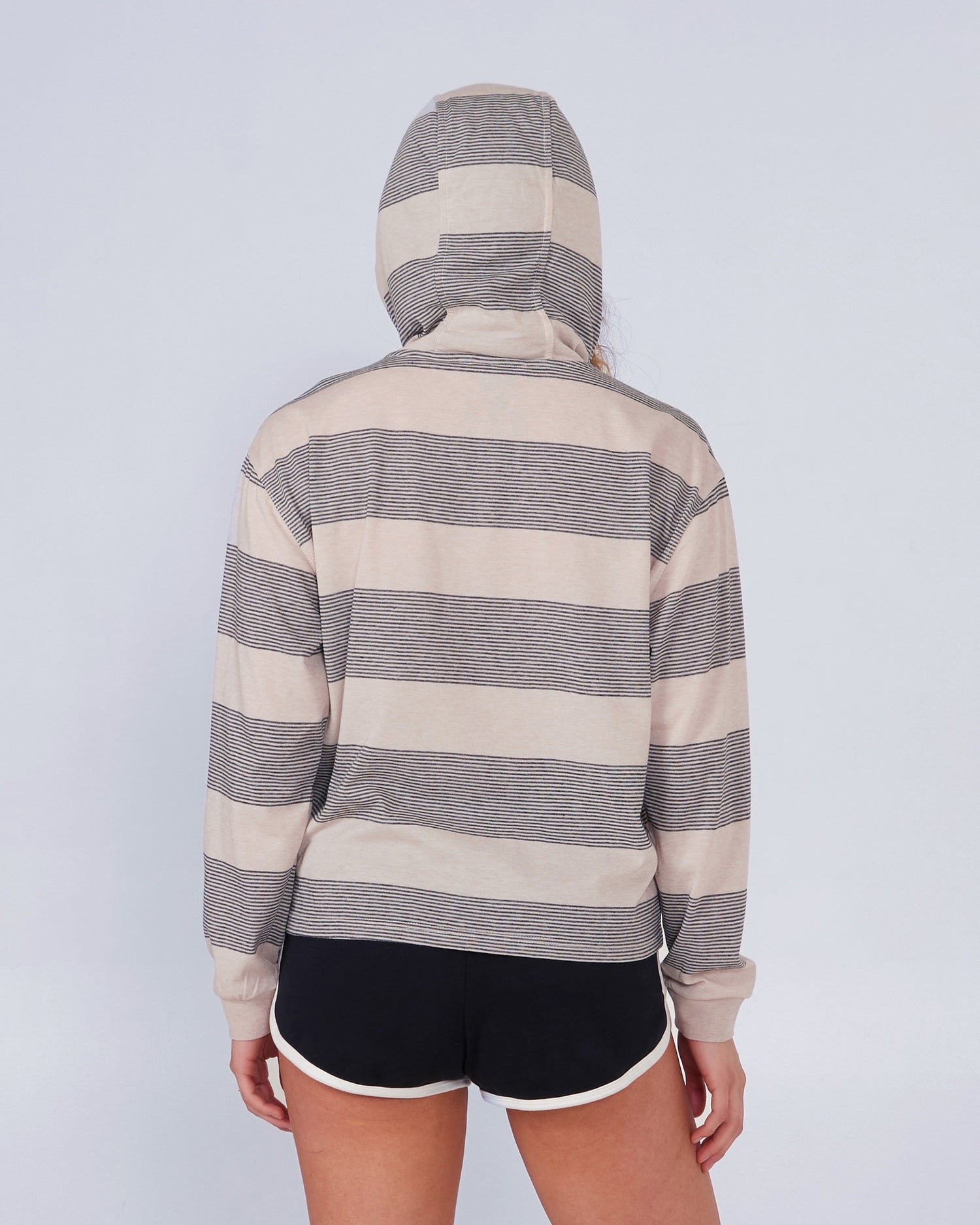back view of Dawn Patrol Off White Mid Weight Hoody