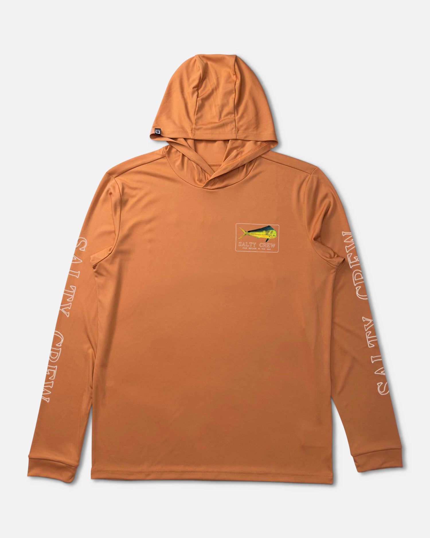 Front view of the Golden Mahi Sunshirt Hoodie - Washed Clay. 