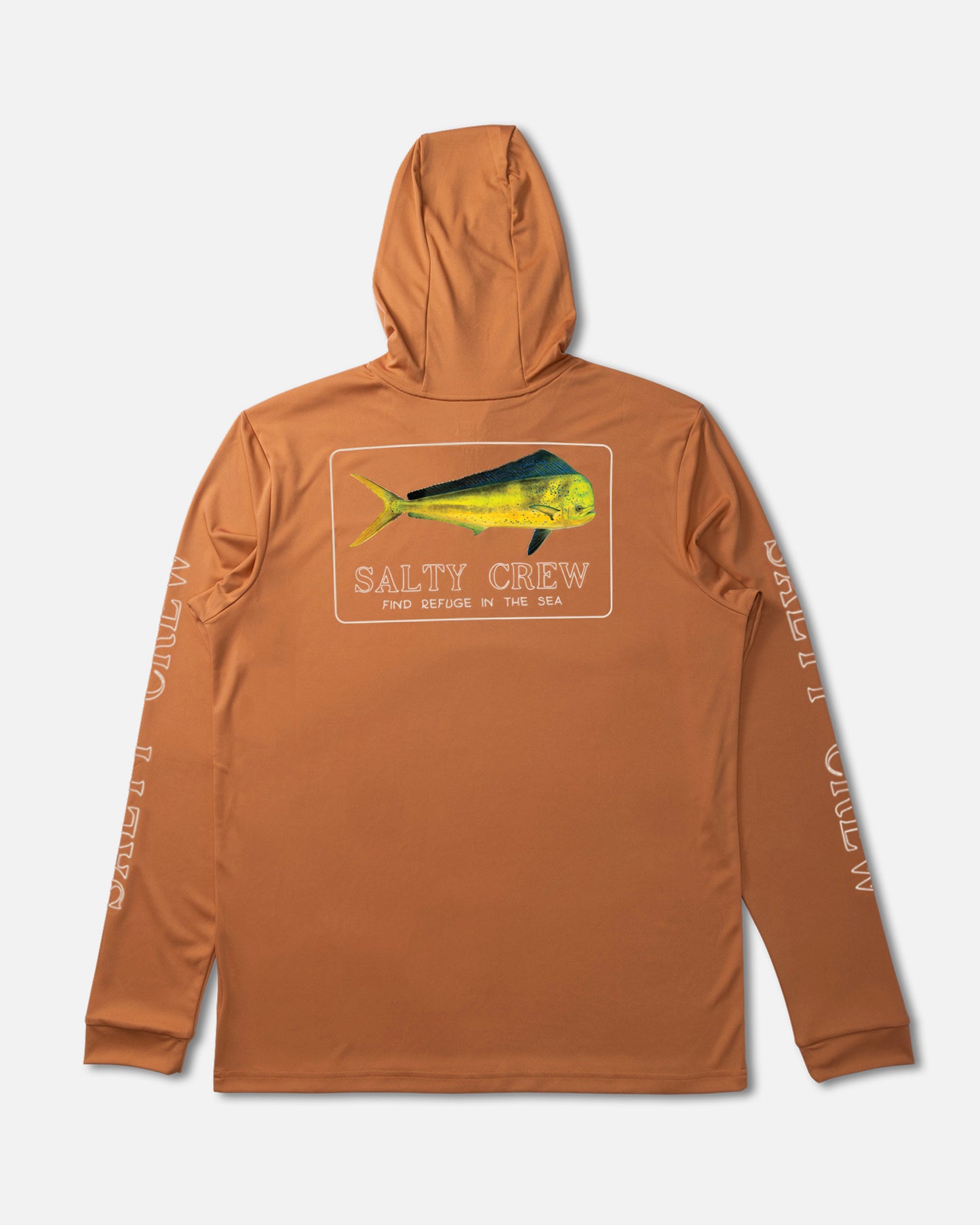 Back view of the Golden Mahi Sunshirt Hoodie - Washed Clay. 
