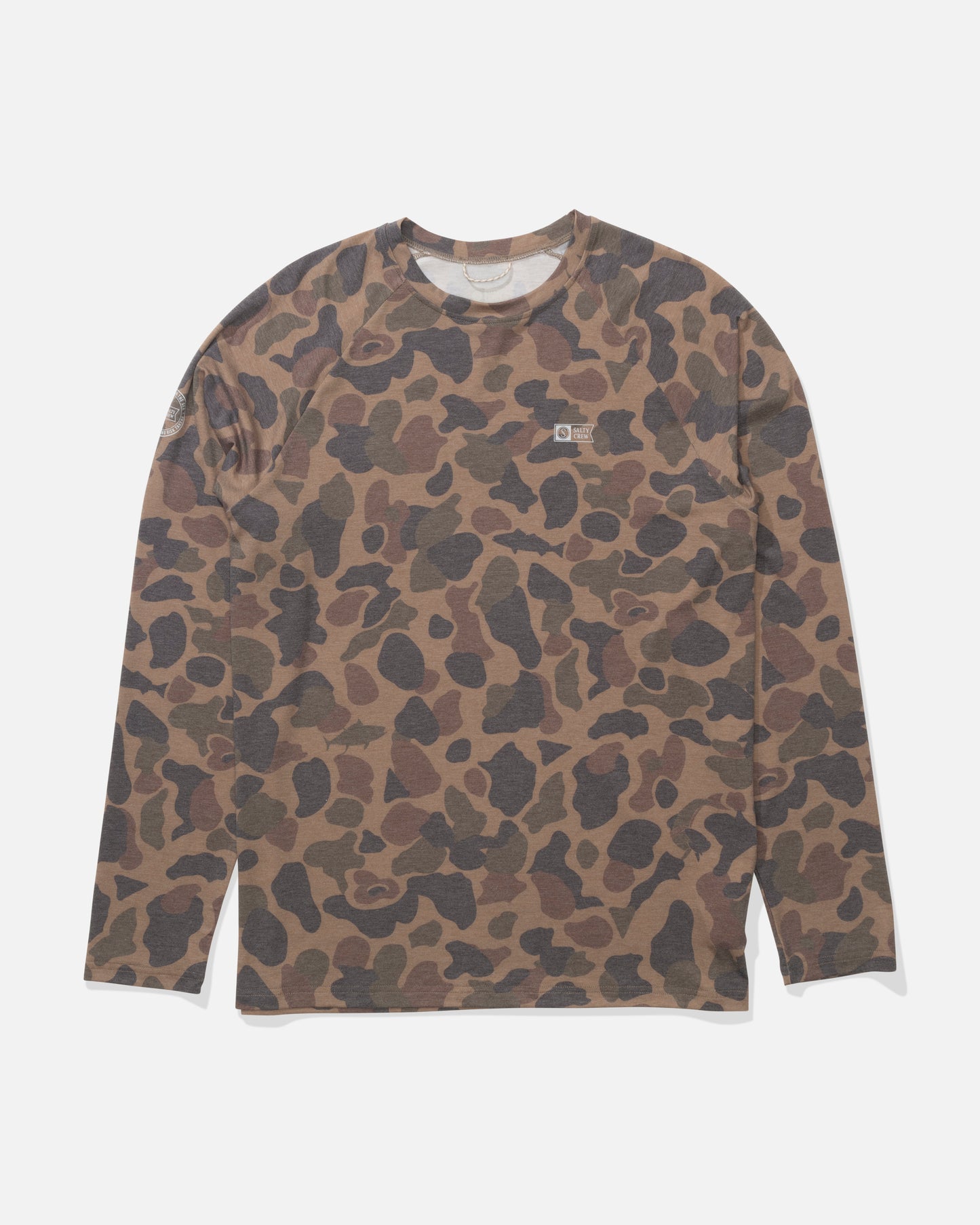 Front view of the Mariner Lite UV Long Sleeve - Tan Camo. 