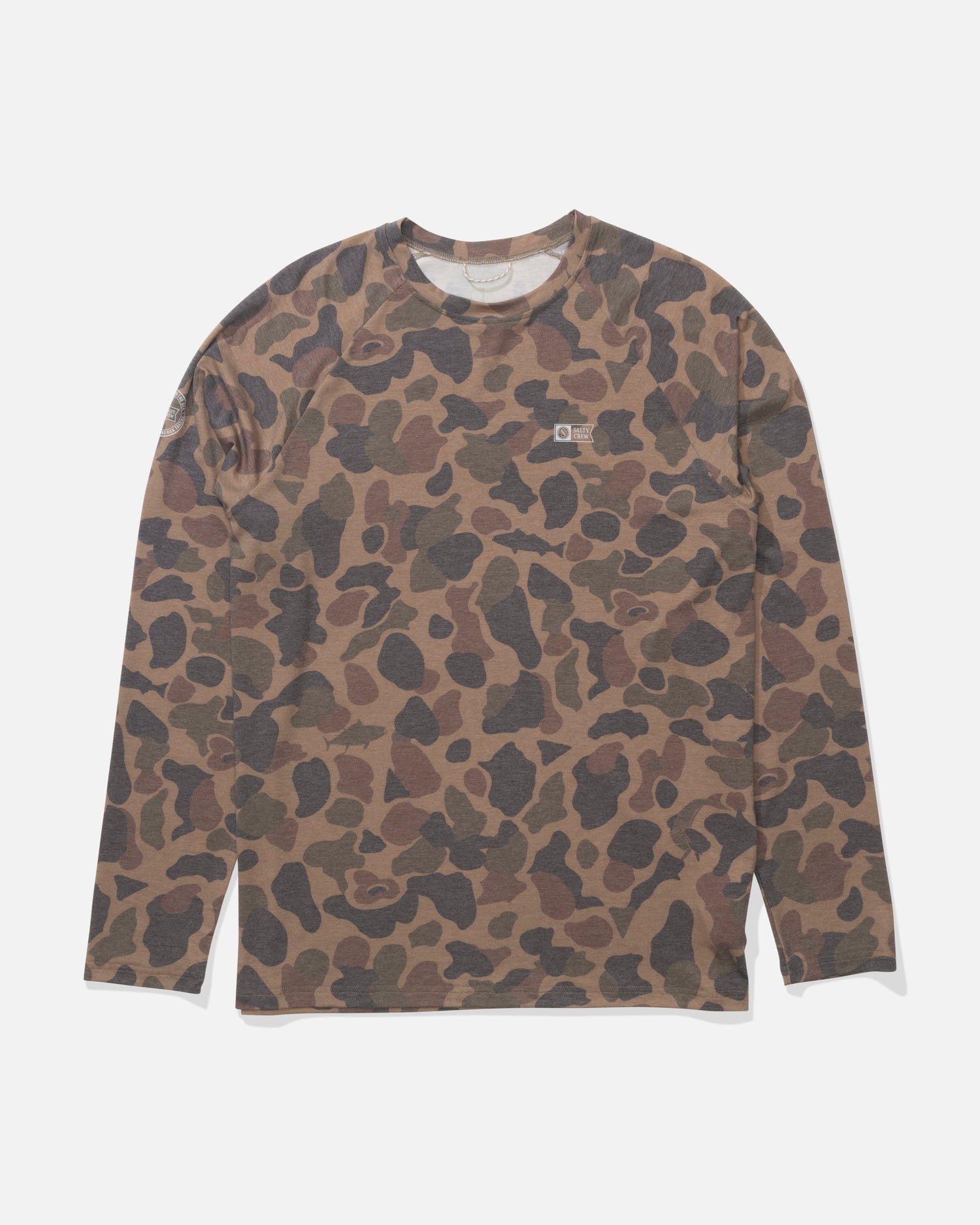 Front view of the Mariner Lite UV Long Sleeve - Tan Camo. 