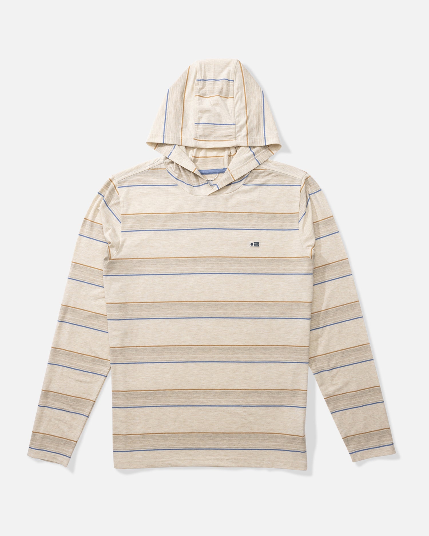front view of Stacked Up UV Sunshirt Hoodie - Salt