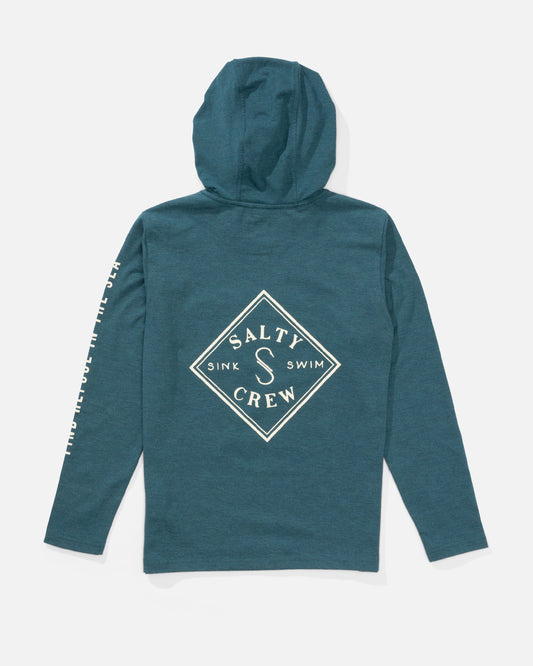 Tippet Boys Tech Tee Hoodie - Hydro