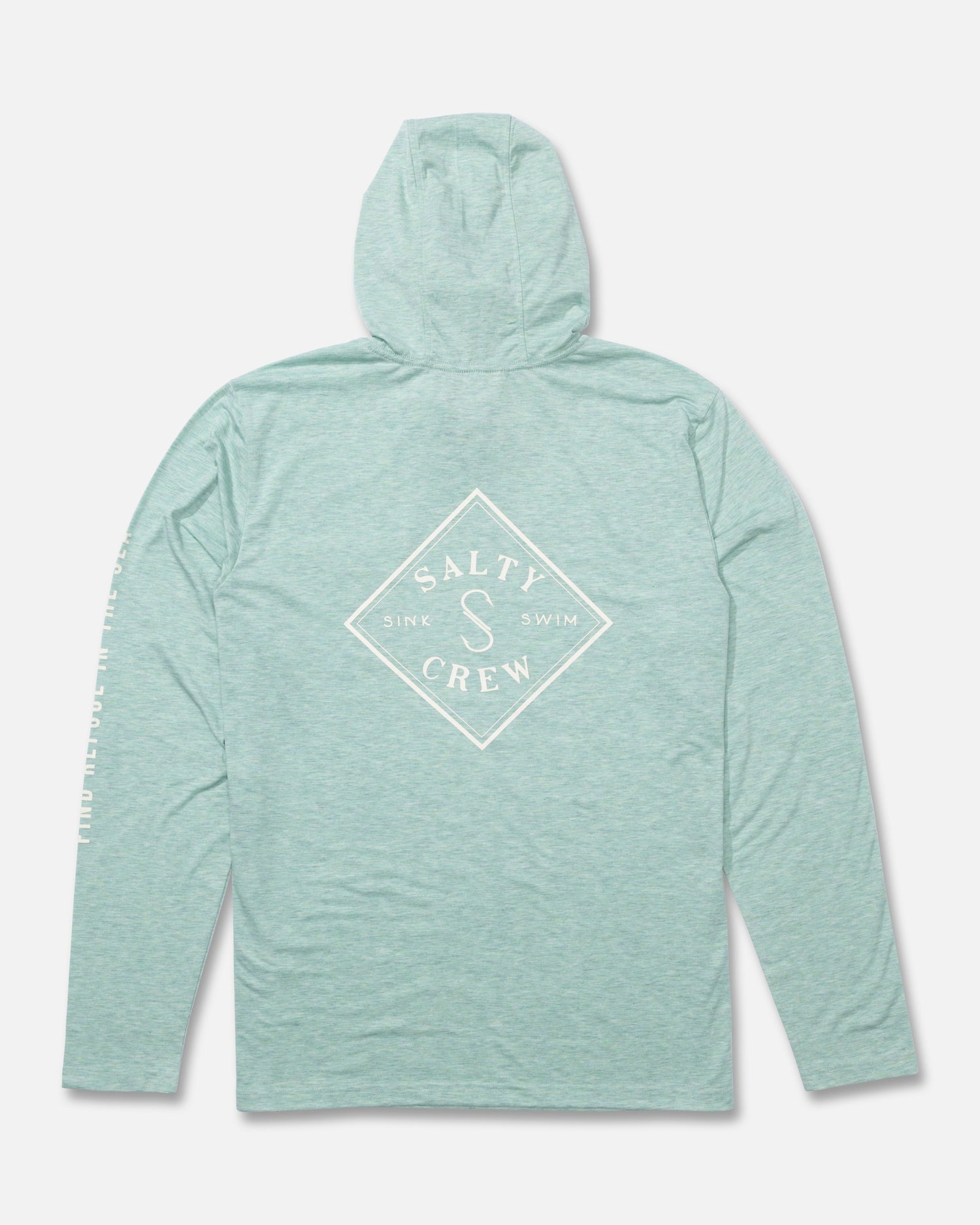 Back view of the Tippet Pocket UV Hoodie - Marine. 