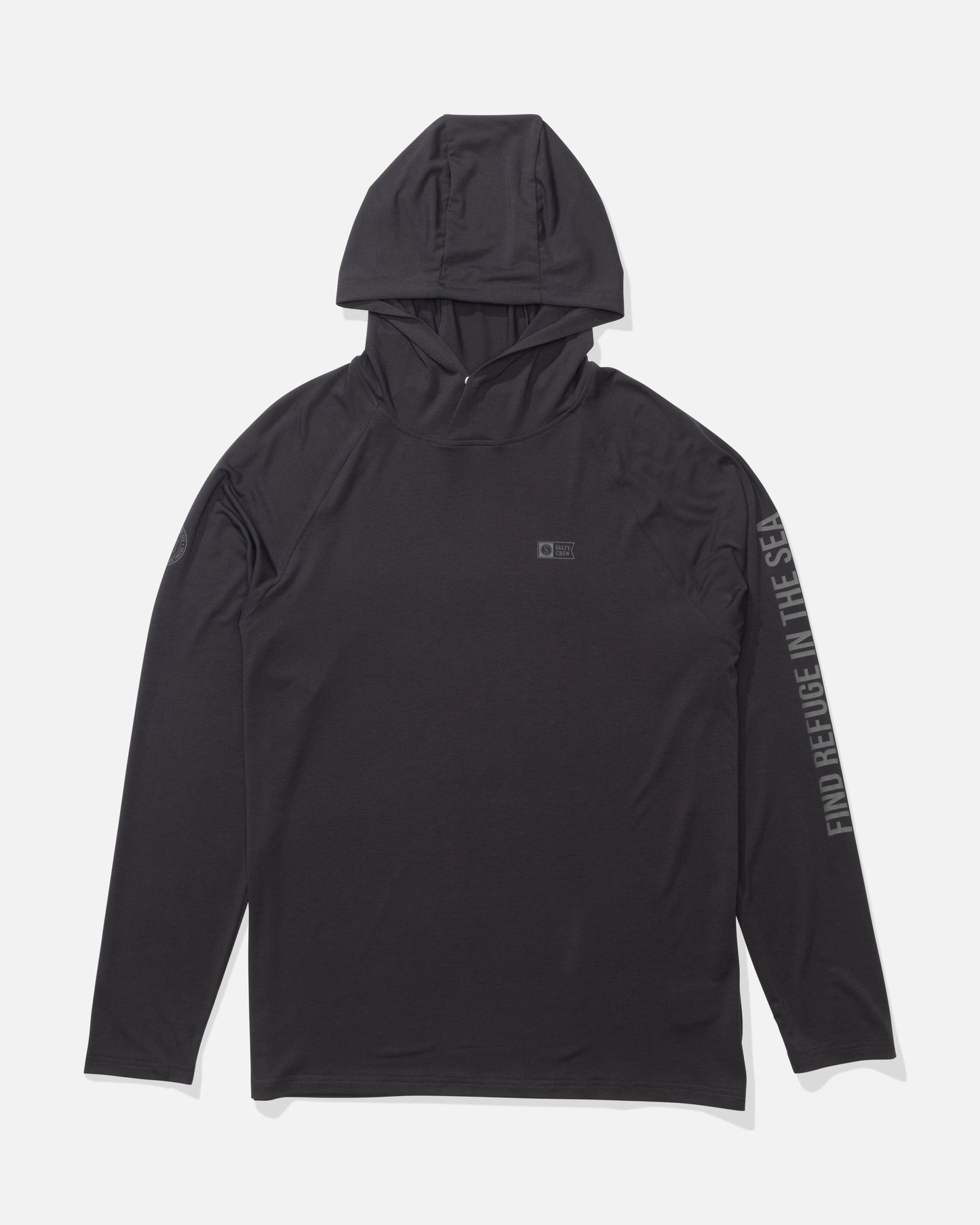 Front view of the Mariner Lite UV Hood - Charcoal. 
