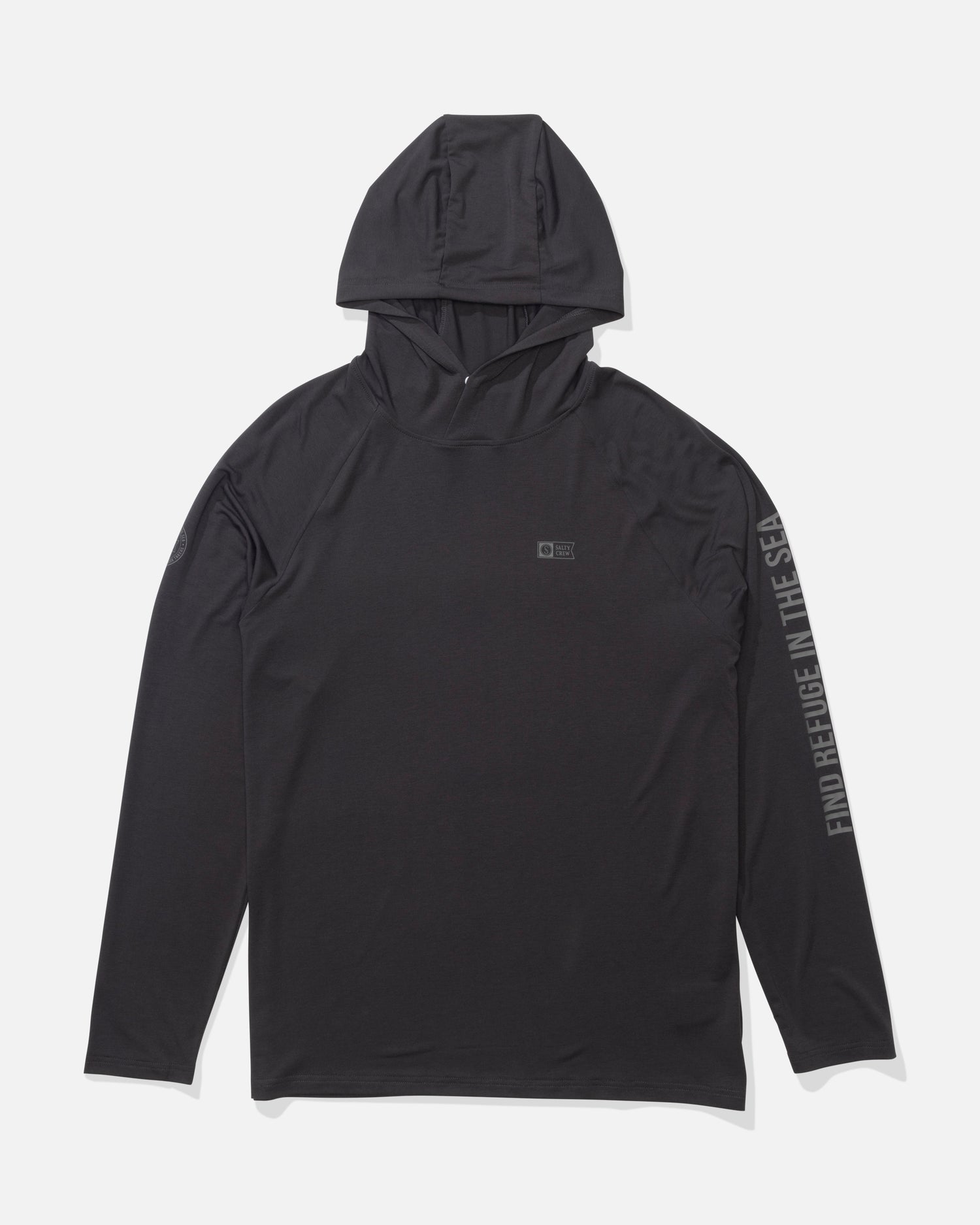 Front view of the Mariner Lite UV Hood - Charcoal. 
