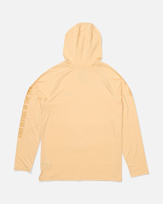 Back view of the Mariner Lite UV Hood - Light Coral.