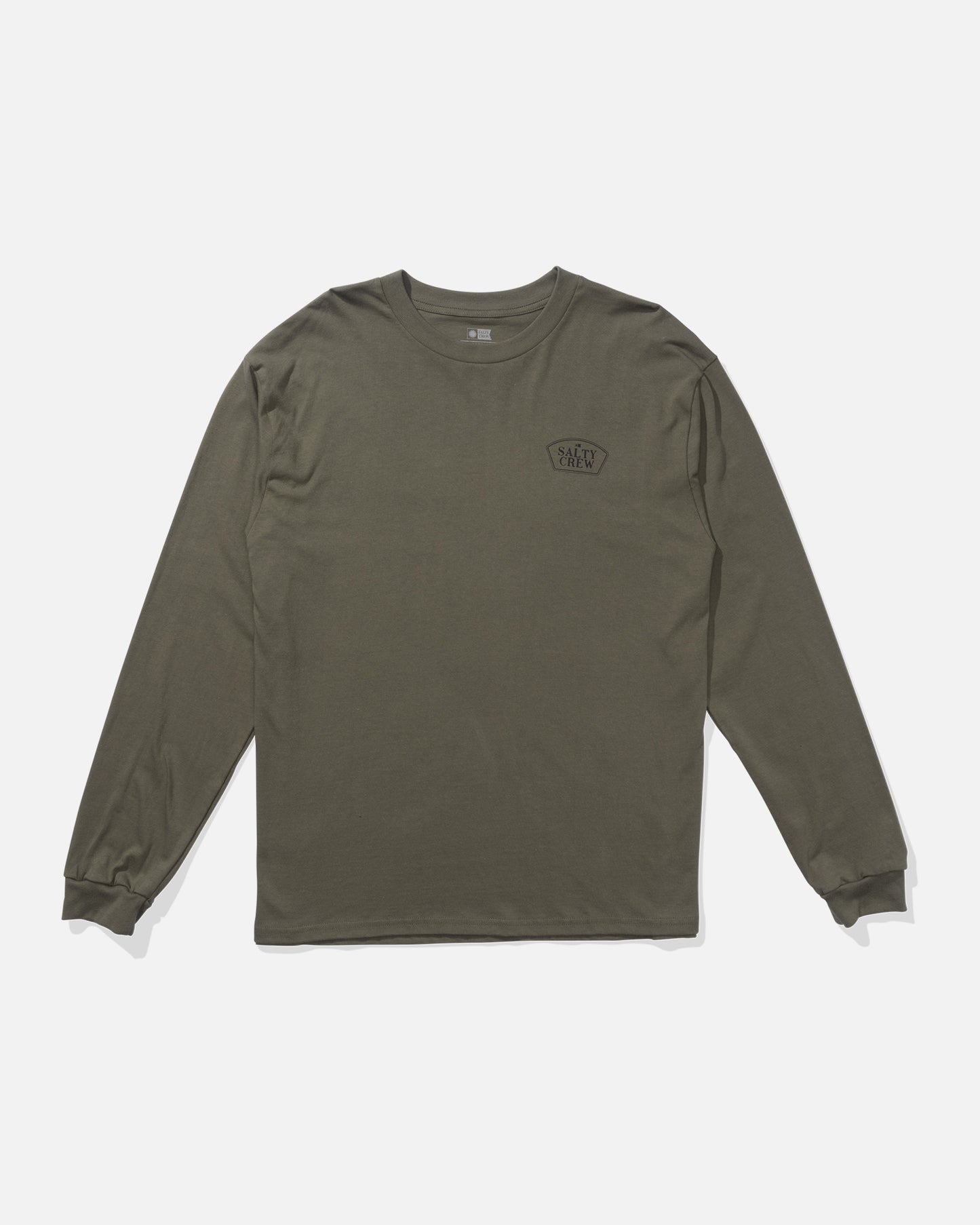 front view of Filler Up Long Sleeve Tee - Dusty Olive