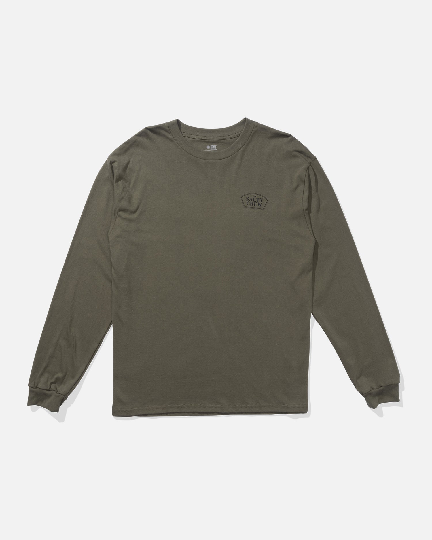 front view of Filler Up Long Sleeve Tee - Dusty Olive