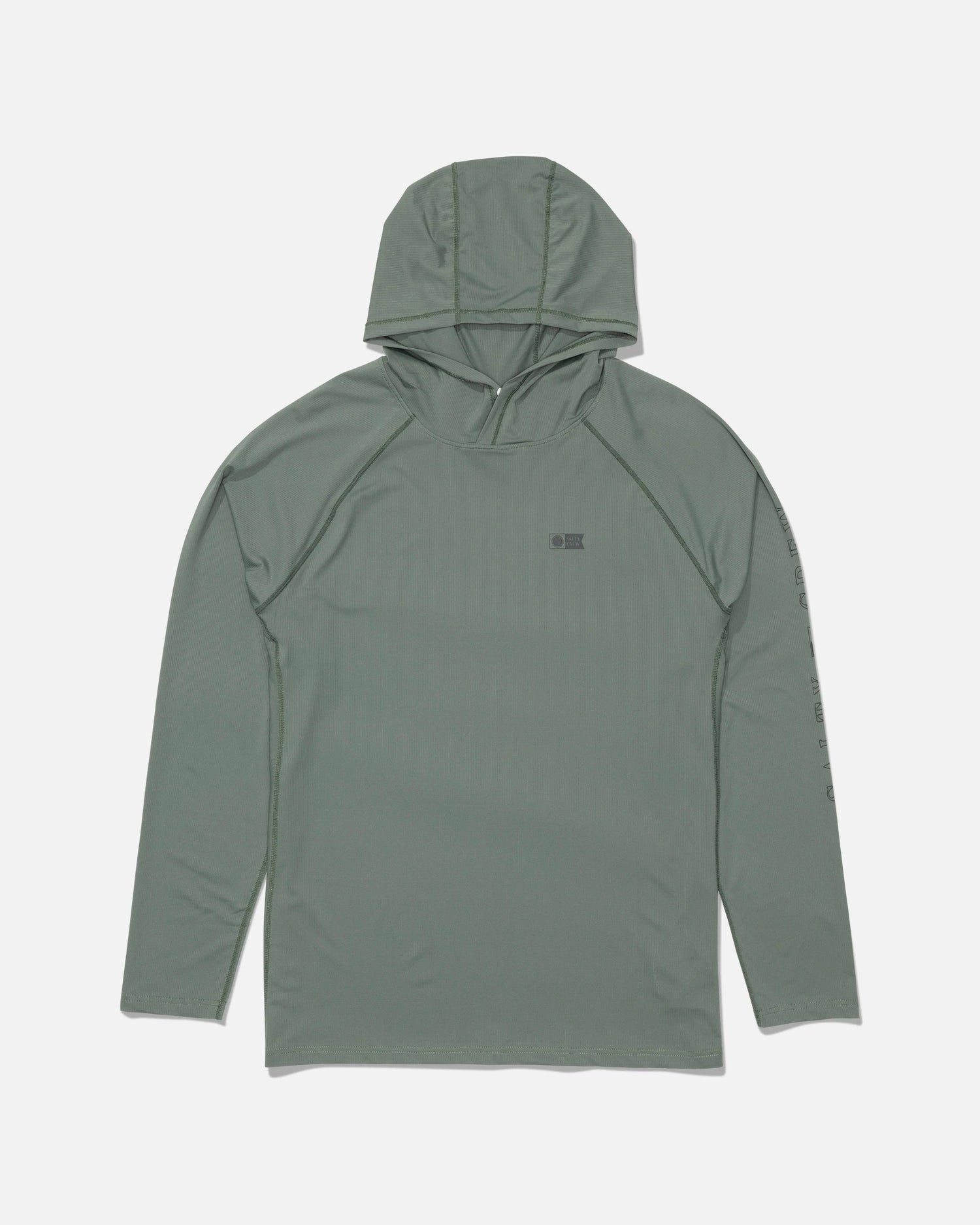 Front view of the Apex Perforated Sunshirt - Agave. 