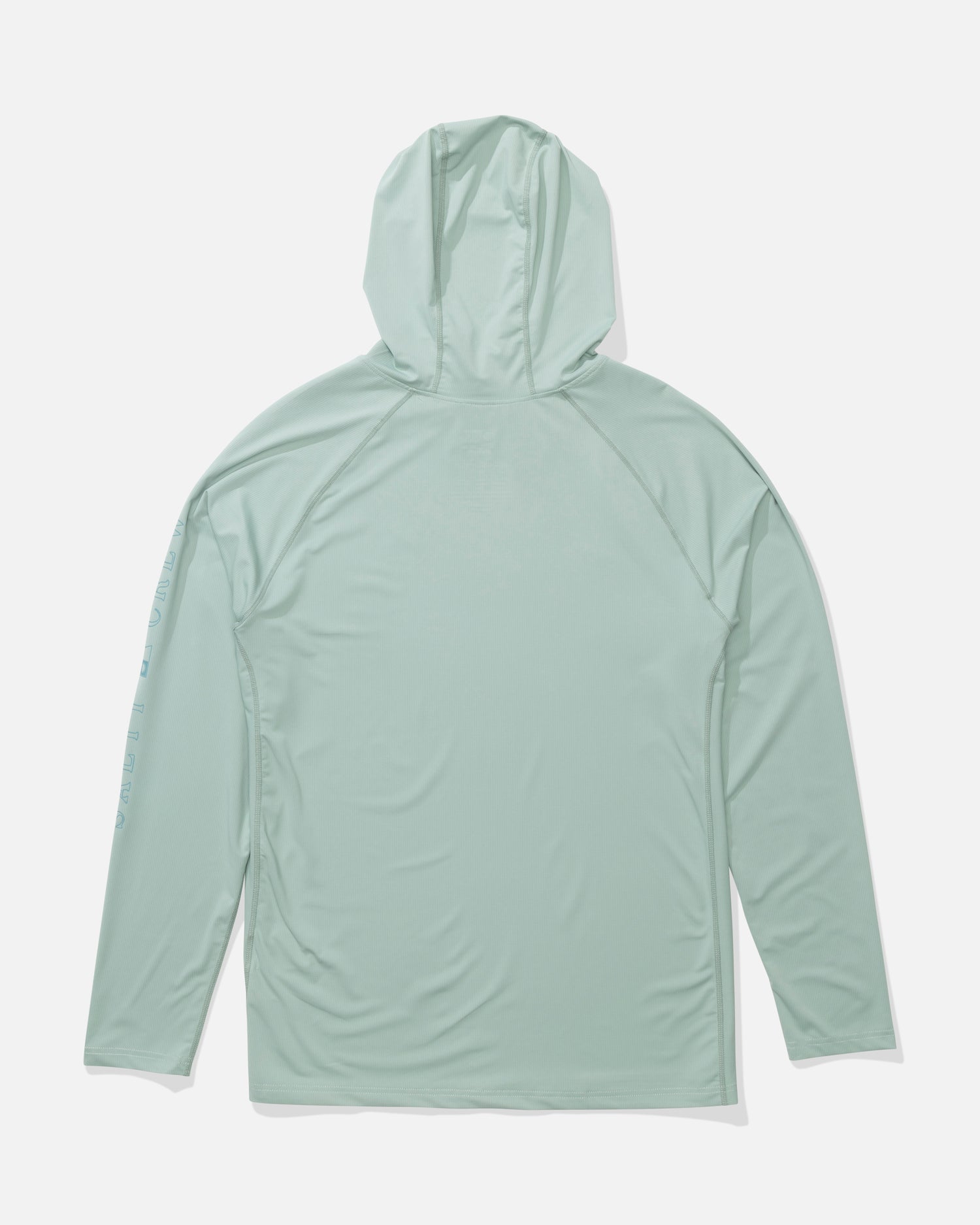 Back view of the Apex Perforated Sunshirt - Jade. 