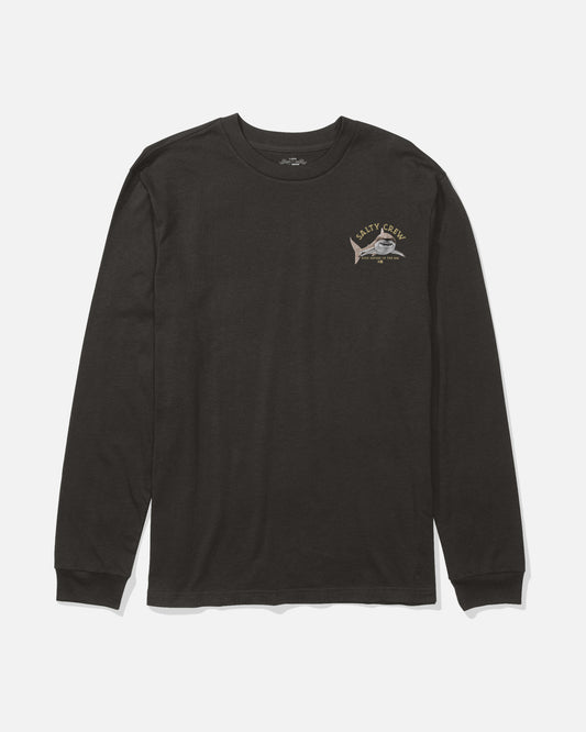 Front view of the Lurking Boys Long Sleeve Tee - Black.