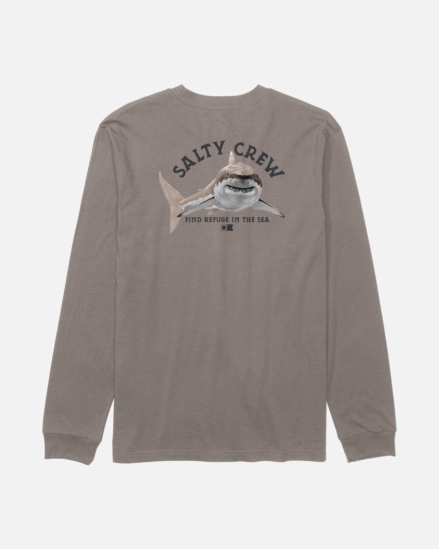 Front view of the Lurking Boys Long Sleeve Tee - Cinder. 