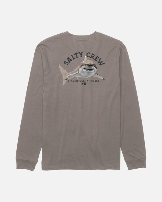 Front view of the Lurking Boys Long Sleeve Tee - Cinder. 