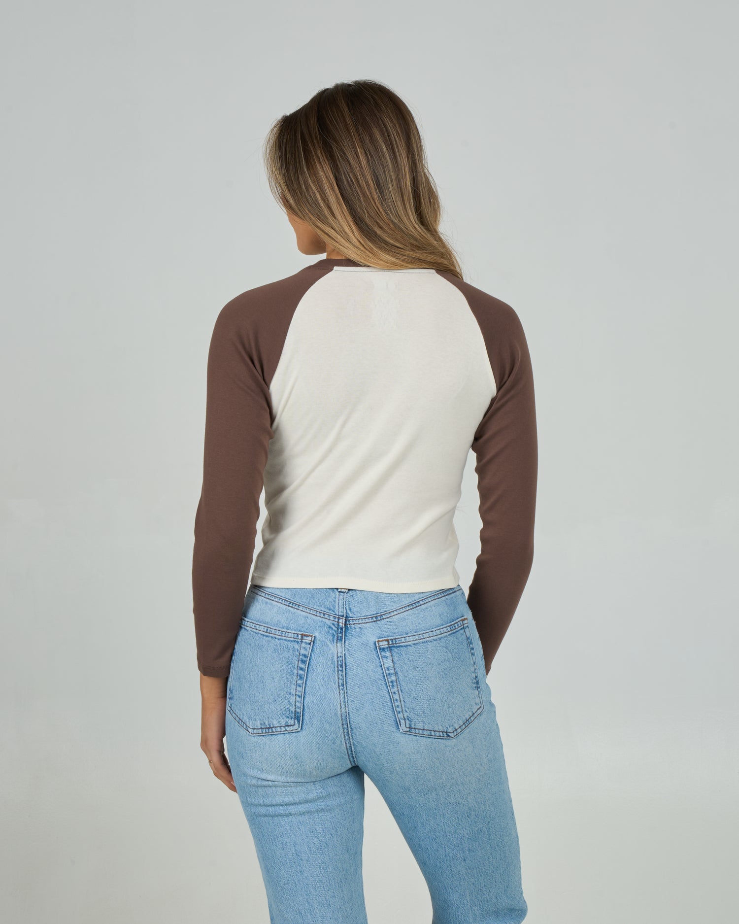 Back view of the Surf Club Long Sleeve - Espresso. 