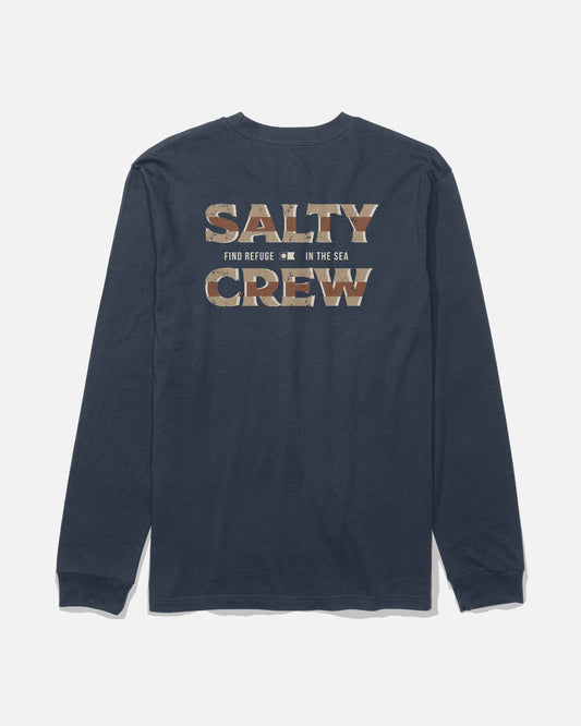 Offset Long Sleeve Tee - Navy