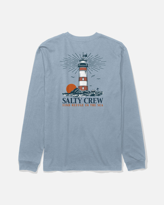 High Beam Long Sleeve Tee - Blue Fog