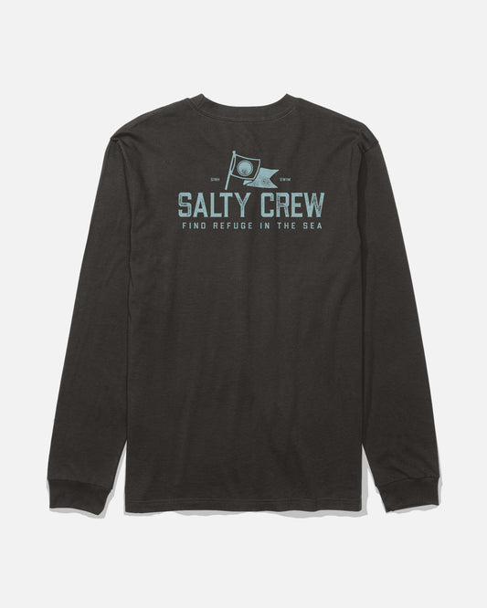 Back view of the Flag Day Long Sleeve Tee - Black. 