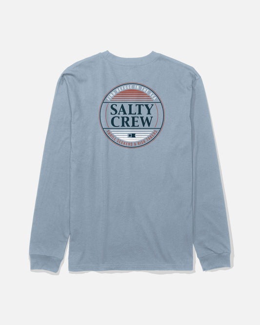 Simple Fade Long Sleeve Tee - Blue Fog